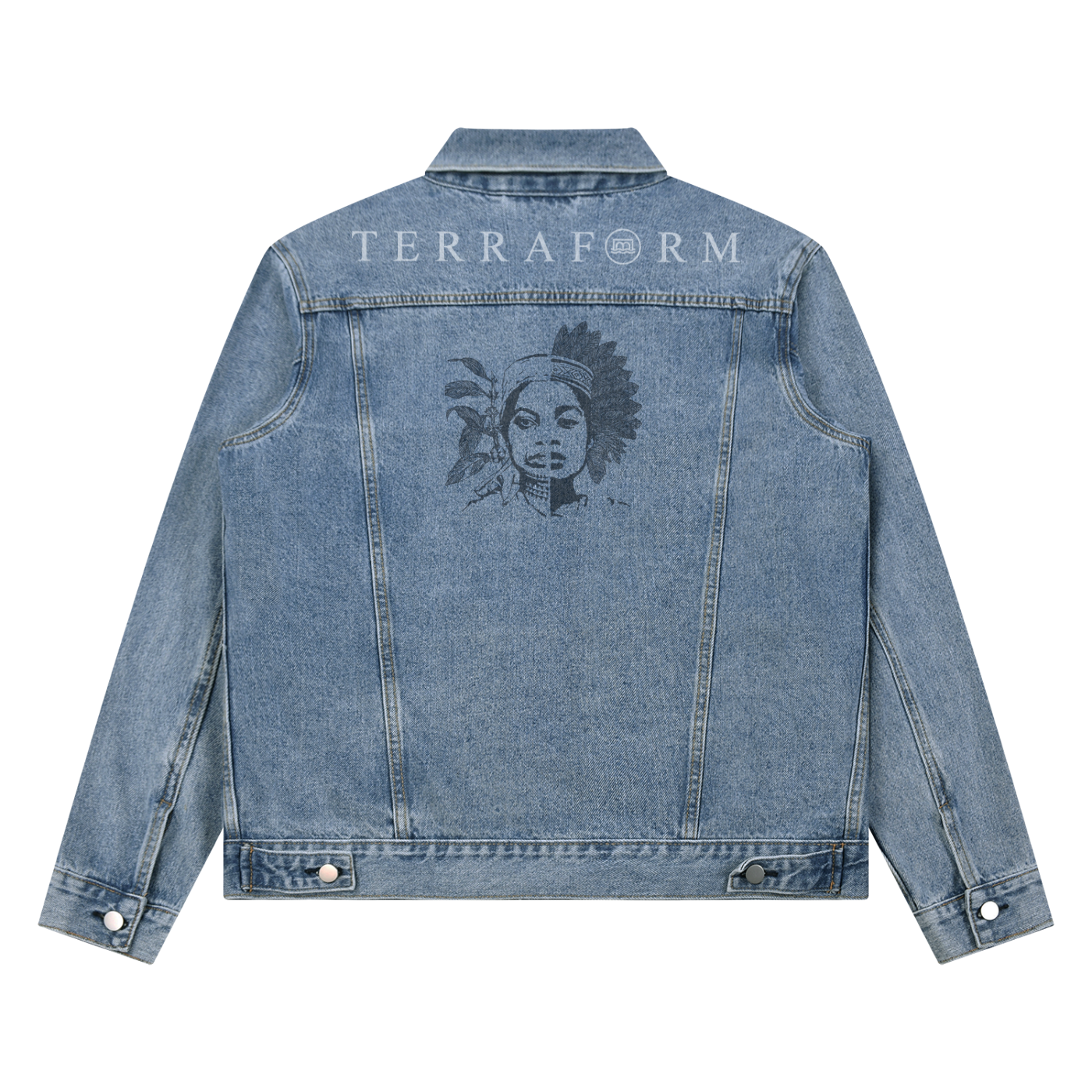 The queen mother Unisex Vintage Wash Denim Jacket