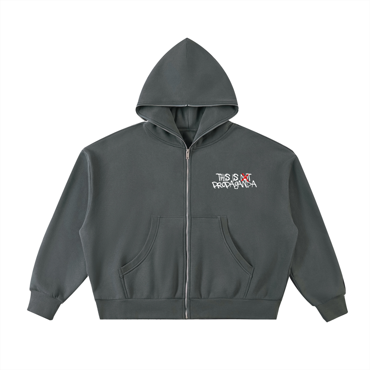 who mentors me? I  SEE GOD IN IT ALL Fleeced Full-Zip Boxy Hoodie